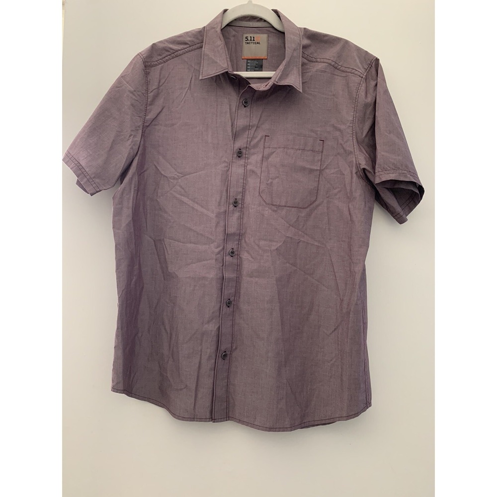511 Tactical Short Sleeve Shirt Size Medium Men's Purple Top Snap Button